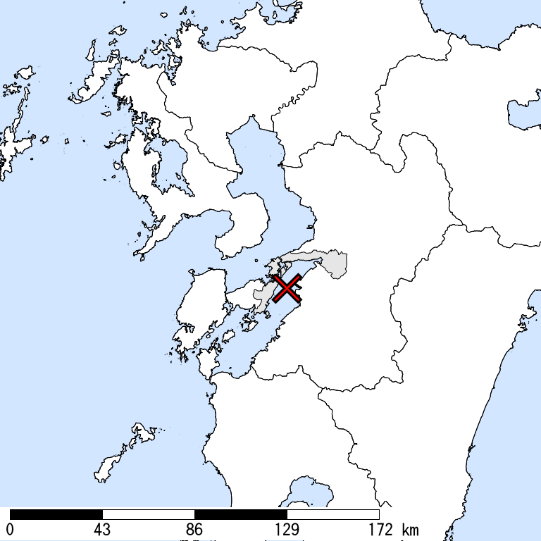 推定震度5弱以上の震度遭遇人口地図