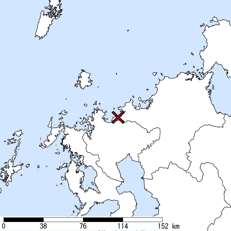 推定震度6強以上の震度遭遇人口地図