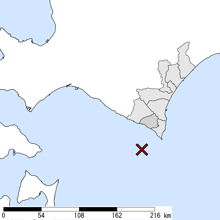 推定震度5弱以上の震度遭遇人口地図