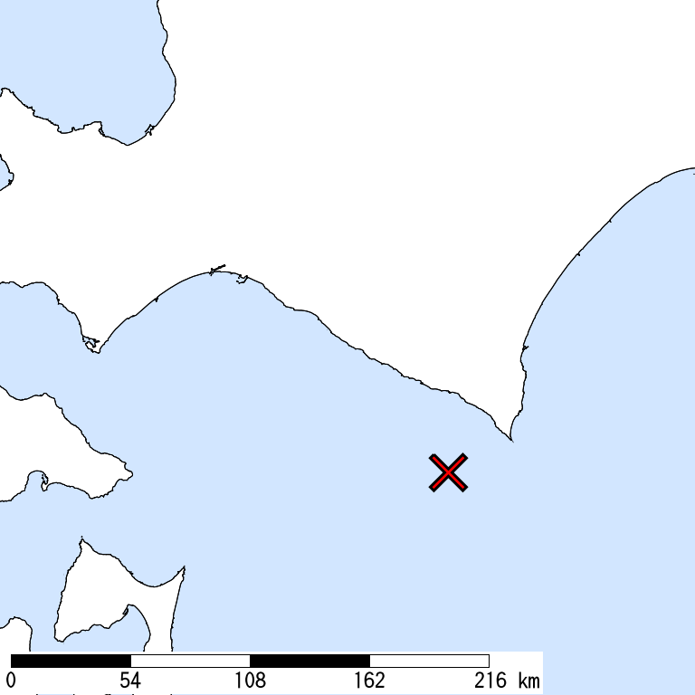 推定震度6弱以上の震度遭遇人口地図