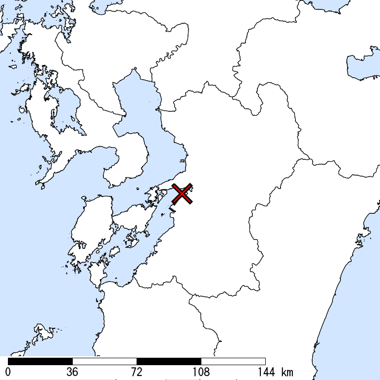 推定震度6強以上の震度遭遇人口地図