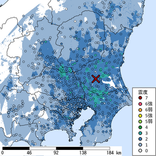 推定震度分布
