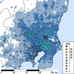 推定震度分布