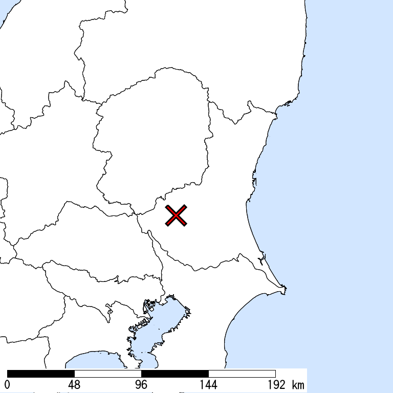 推定震度6弱以上の震度遭遇人口地図
