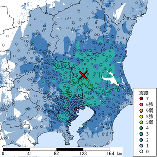 推定震度分布