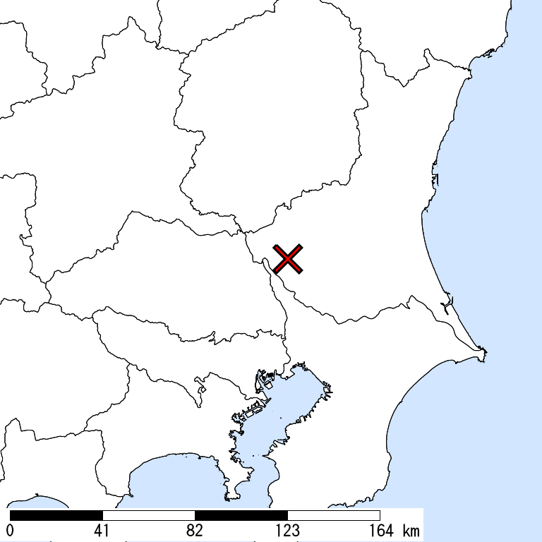 推定震度6弱以上の震度遭遇人口地図