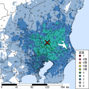 推定震度分布