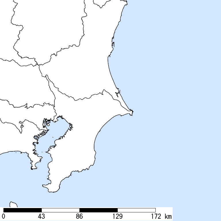 推定震度5弱以上の震度遭遇人口地図