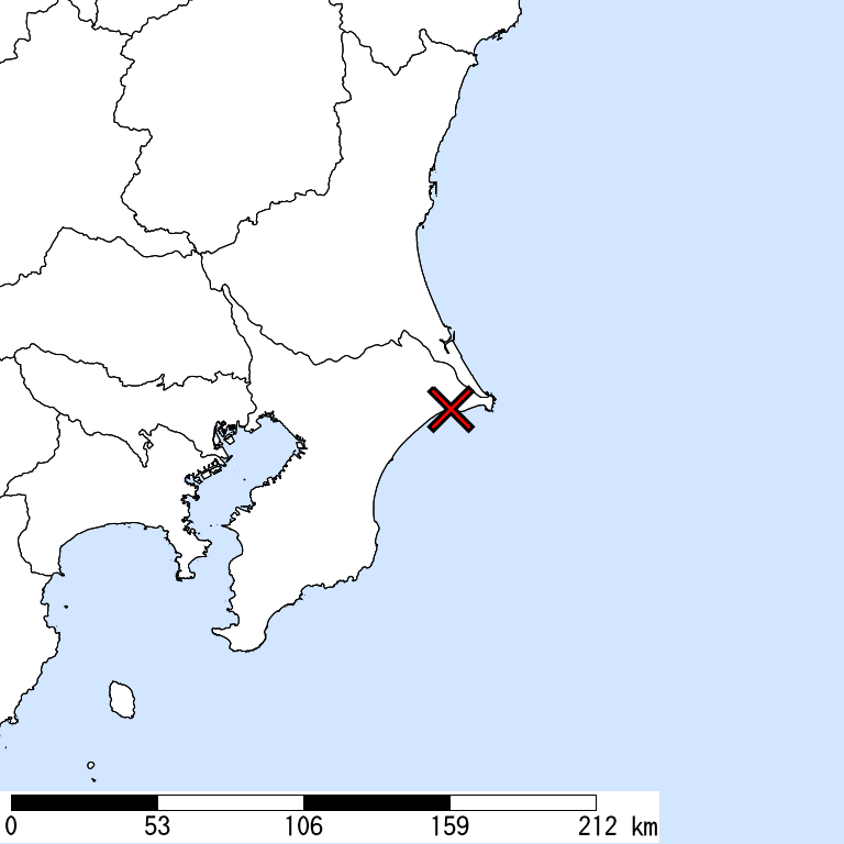 推定震度5強以上の震度遭遇人口地図