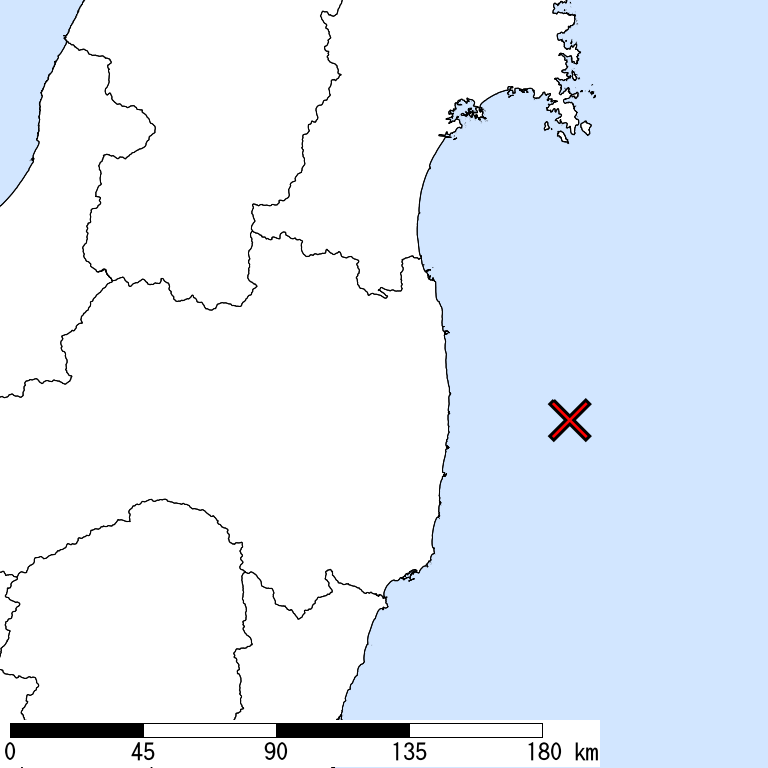 推定震度5強以上の震度遭遇人口地図